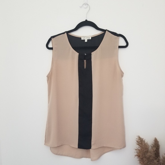 Faith and Joy Tops - Faith & Joy | Button Down Sleeveless Blouse